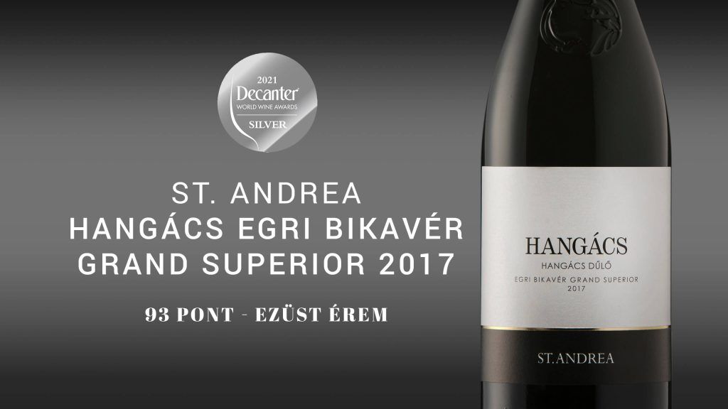 A Hangács-dűlő Egri Bikavér Grand Superior 2017 a 2021-es Decanter World Wine Awardson 93 pontot kapott és ezüst érmet szerzett!